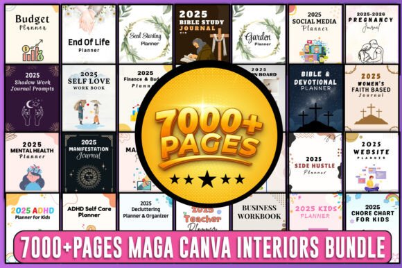 7000 Pages Mega Canva Interior Bundle: The Ultimate Resource for Customizable Planning