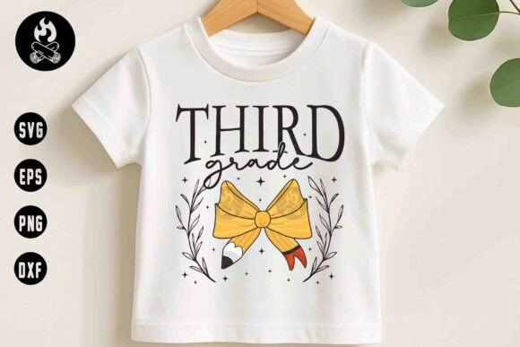 Celebrating the Milestone: Why This Third Grade SVG and Pencil Bow Design is a Must-Have