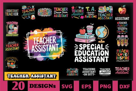 Empowering Educational Support with the Teacher Assistant SVG Bundle