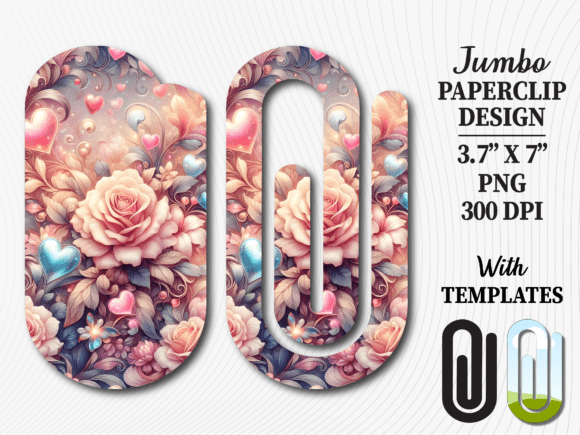 Floral Rose Garden Jumbo Paperclip PNG: A Versatile Asset for Creative Projects