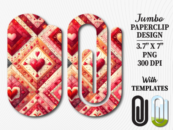 Geometric Quilt Heart Jumbo Paperclip: A Strategic Asset for Creative Operations