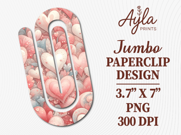 Pastel Hearts Valentines Day Paperclip