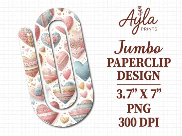 Pastel Watercolor Heart Jumbo Paperclip: A Creative Solution for Organizers and Makers