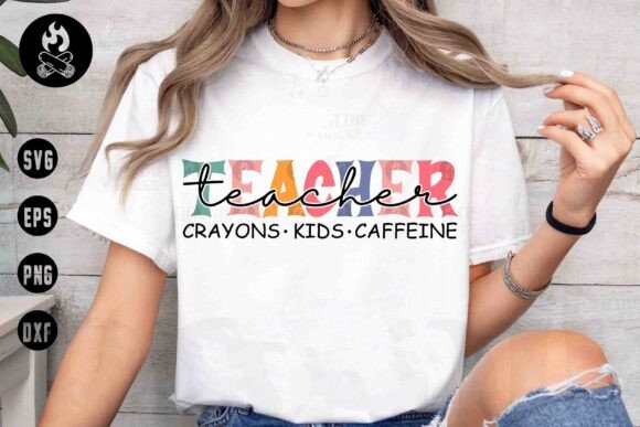 Teacher Crayons Kids Caffeine SVG: The Ultimate Design for Celebrating the Colorful Chaos of Education