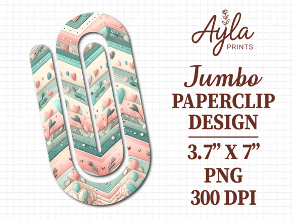 Teal Boho Chevron Jumbo Paperclip: Elevating Everyday Organization with Modern Design